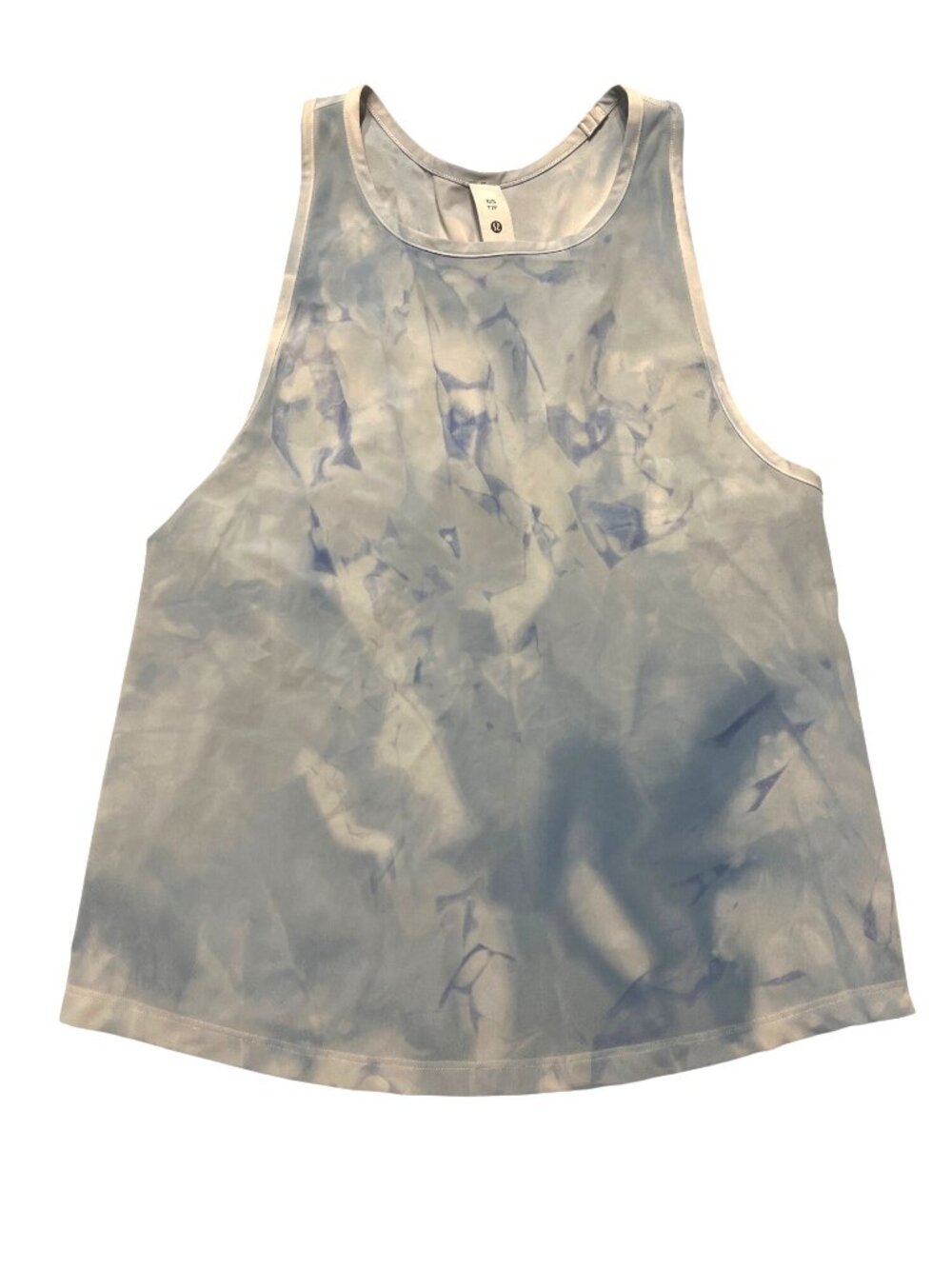 Lululemon Ruched Racerback Tank Top Custom Tie Dye Periwinkle Blue XXS NWOT